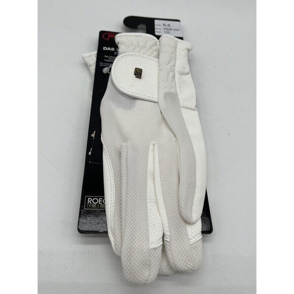 Roeckl Sports Roeck-Grip Equestrian Riding Gloves - White Size 6.5 - Picture 4 of 10